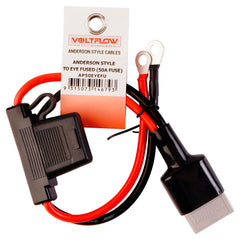 VoltFlow 12V Anderson Style Plug lead To Ring Terminals