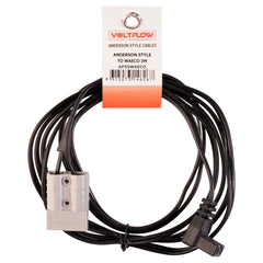 VoltFlow 12V Anderson Style Plug To Waeco or Dometic Fridge Plug 3metre