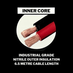 VoltFlow Premium Nitrile Jumper Leads with Surge Protection 6.5m 1500Amp