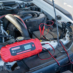 Voltflow 10Amp Smart Battery Charger & Maintainer 6-12V 10-Stage Lithium Capable - Larger Batteries