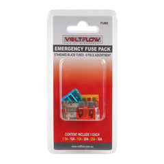 VoltFlow Car Fuses 6 Piece 7.5Amp - 30Amp Emergency Packs