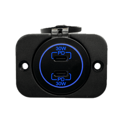 VoltFlow Twin USB Type C Fast Charger 30W