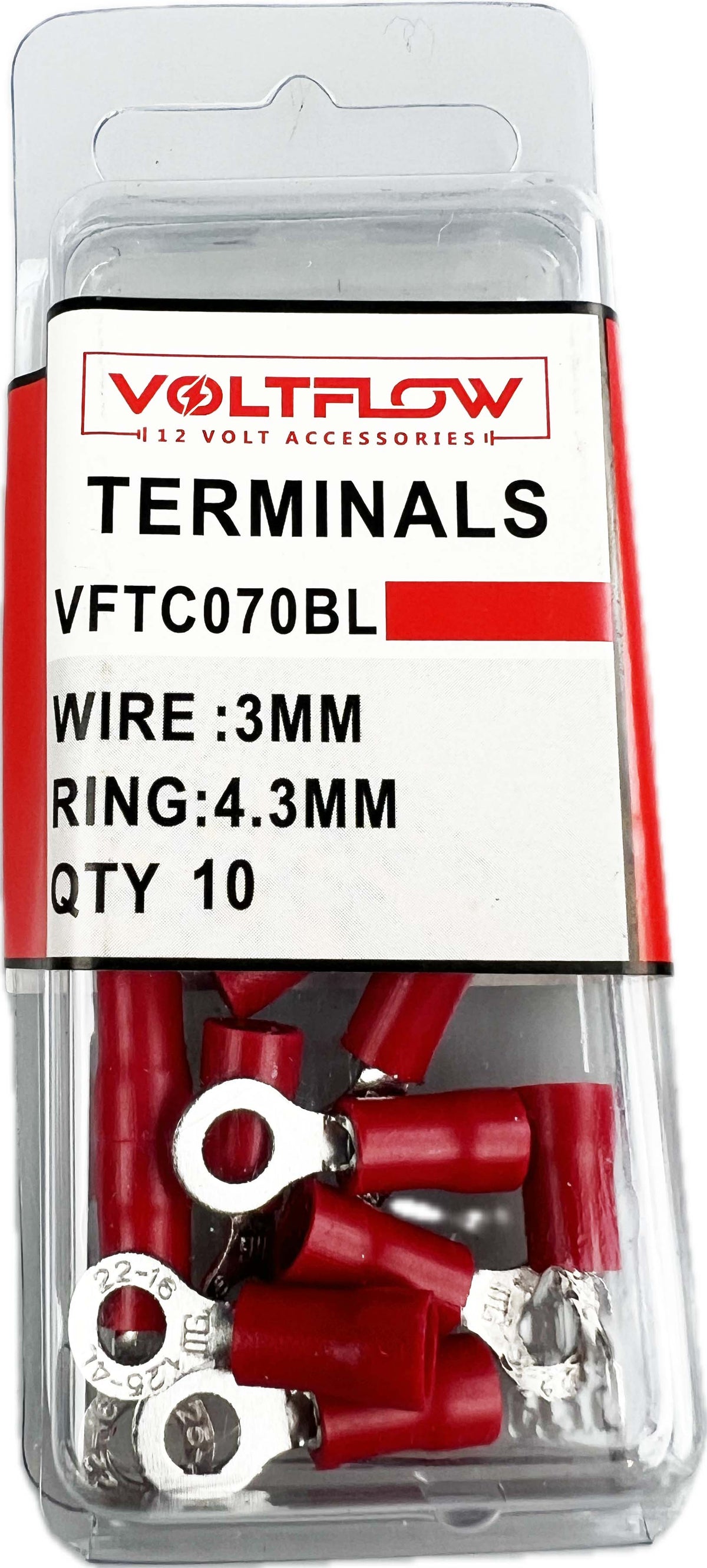 VoltFlow Ring Terminals 10 Piece