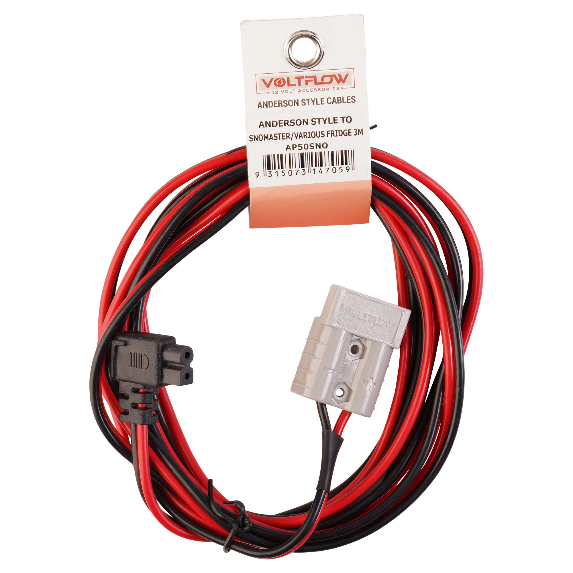 Snowmaster Mini VoltFlow 12V Anderson Style Plug to SnoMaster Fridge Plug 3metre ...