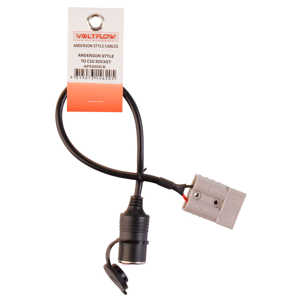 VoltFlow 12V Anderson Style Plug Lead To Accessory Cigarette Socket ...