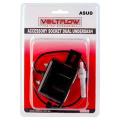 VoltFlow 12V Dual Accessory Under Dash Cigarette Sockets