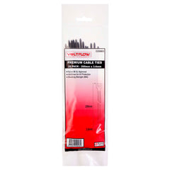 VoltFlow Premium Black & White Cable Ties Packs of 25