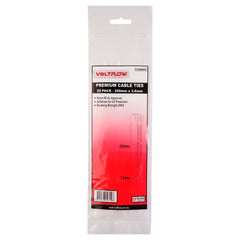 VoltFlow Premium Black & White Cable Ties Packs of 25